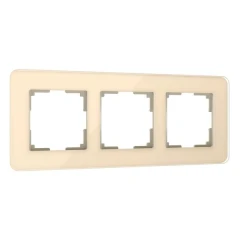 Рамка из стекла на 3 поста Elite айвори W0032443
