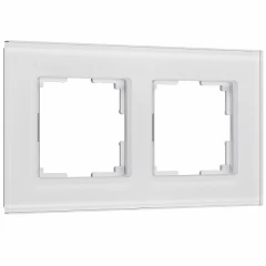 Рамка на 2 поста Senso (белый, стекло soft-touch) W0023101