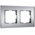 Рамка на 2 поста Senso (серебряный, стекло soft-touch) W0023106