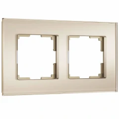 Рамка на 2 поста Senso (шампань, стекло soft-touch) W0023111