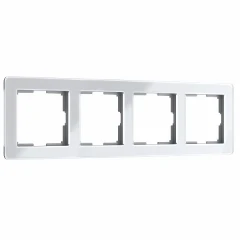 Рамка на 4 поста Acrylic (белый) W0042701