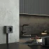 Розетка с заземлением, шторками и USB тип A+C Gallant (графит рифленый) W5071704